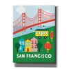 'City Fun San Francisco' by Ann Kelle Designs, Canvas Wall Art,12x16x1.1x0,20x24x1.1x0,26x30x1.74x0,40x54x1.74x0
