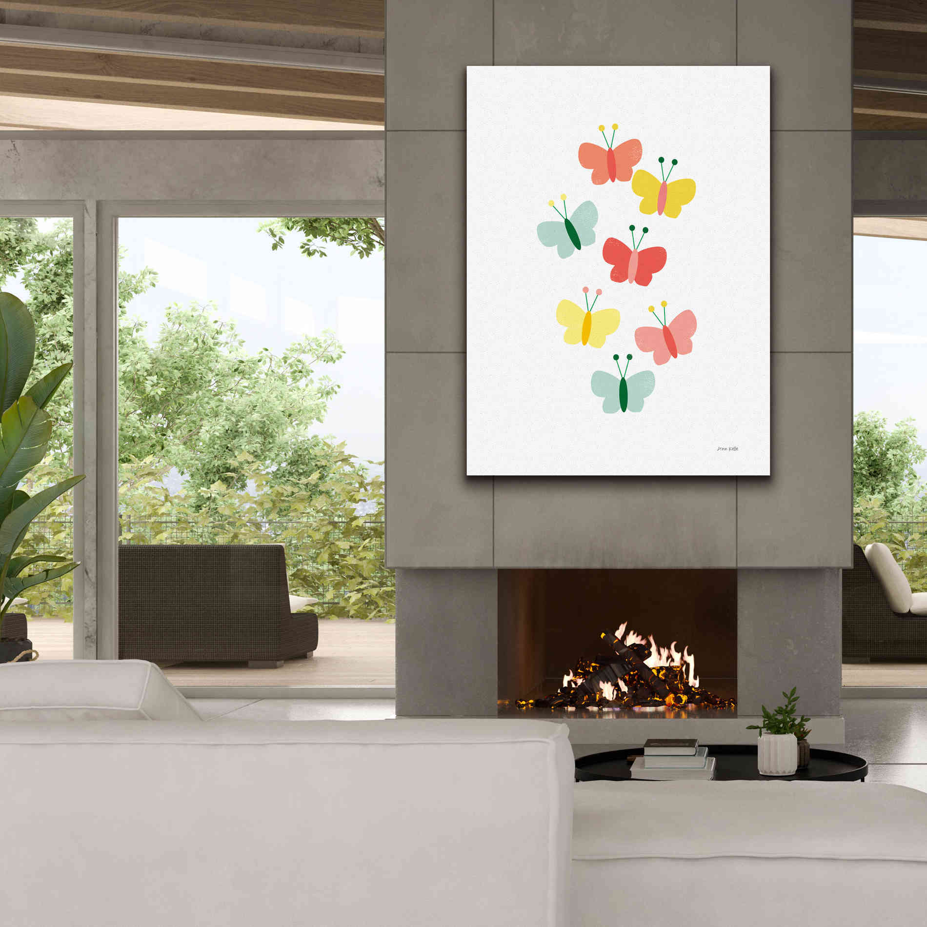 'Butterfly Friends' by Ann Kelle Designs, Canvas Wall Art,40 x 54