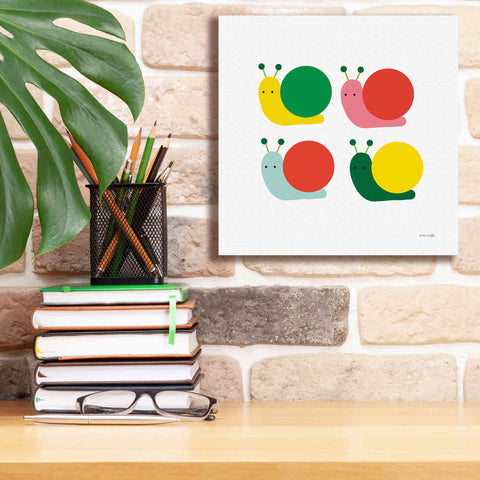 Image of 'Snails Four' by Ann Kelle Designs, Canvas Wall Art,12 x 12