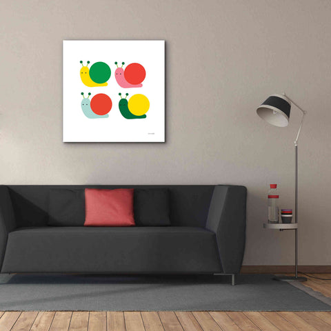 Image of 'Snails Four' by Ann Kelle Designs, Canvas Wall Art,37 x 37