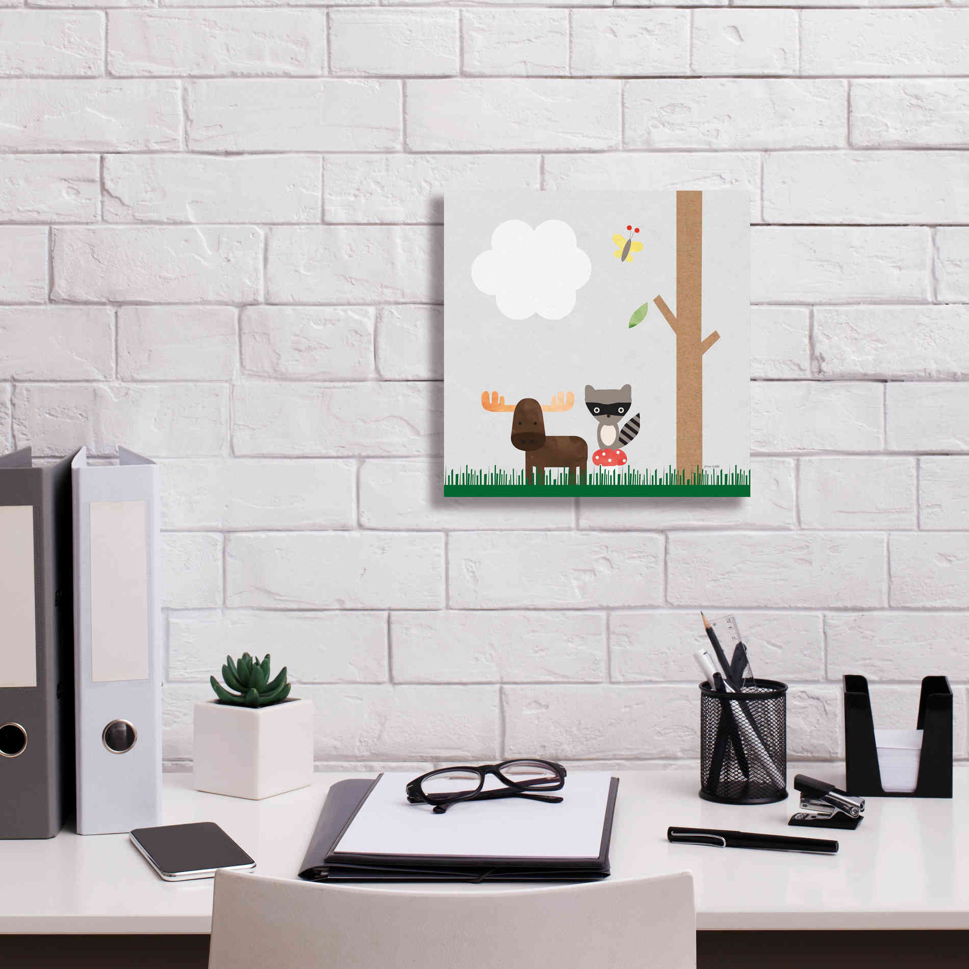 'Woodland Animals I' by Ann Kelle Designs, Canvas Wall Art,12 x 12