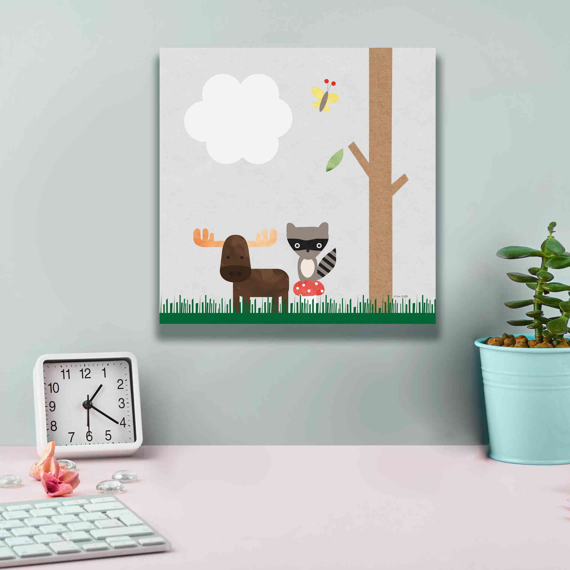 'Woodland Animals I' by Ann Kelle Designs, Canvas Wall Art,12 x 12