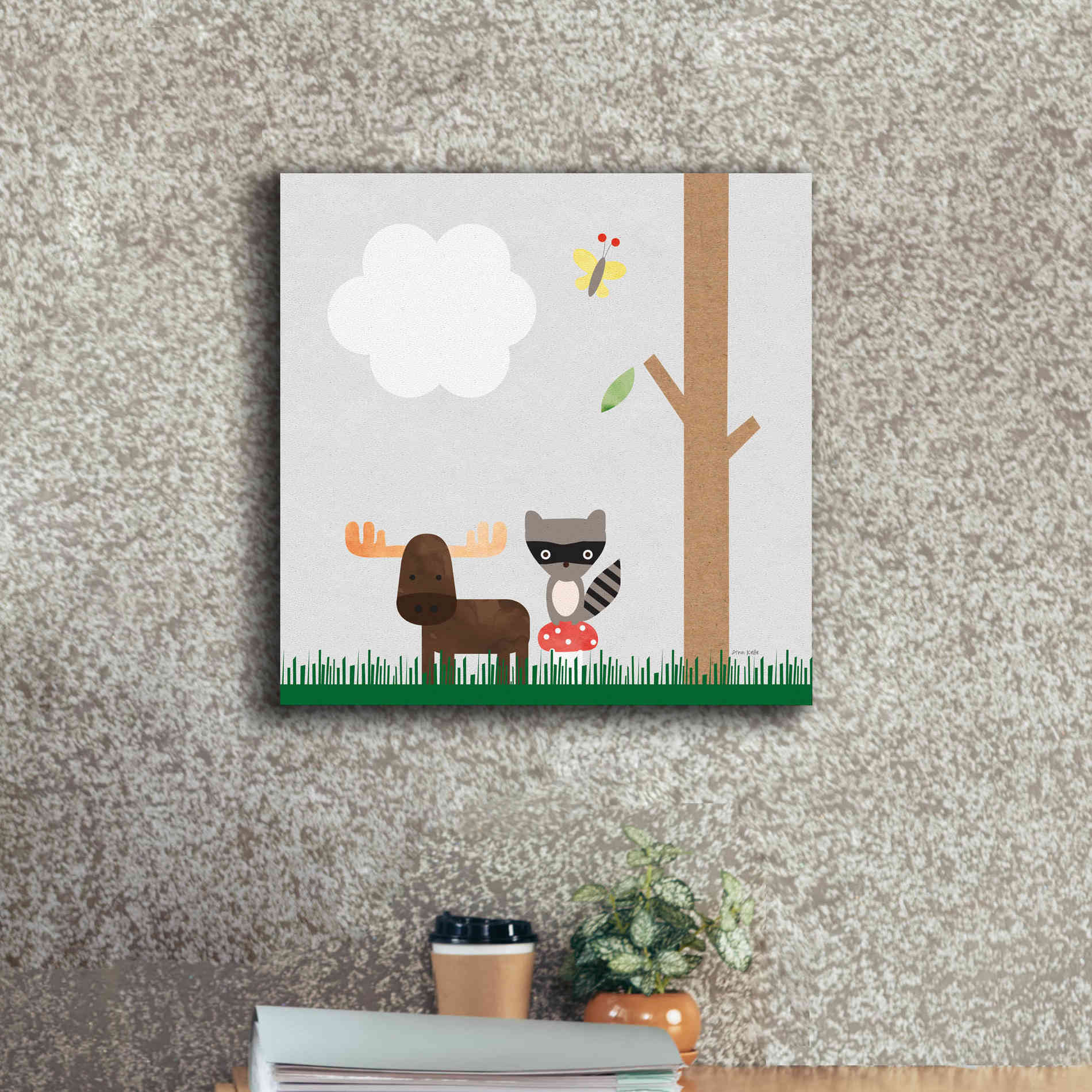 'Woodland Animals I' by Ann Kelle Designs, Canvas Wall Art,18 x 18