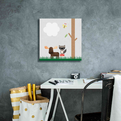 Image of 'Woodland Animals I' by Ann Kelle Designs, Canvas Wall Art,18 x 18