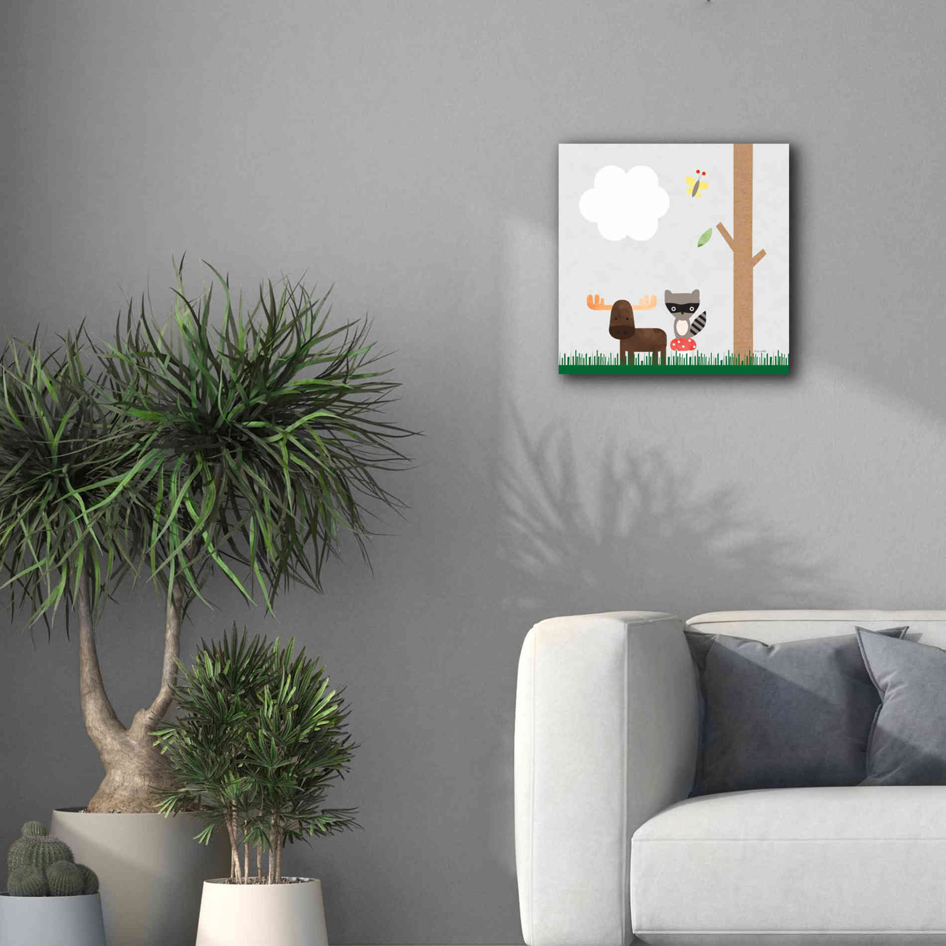 'Woodland Animals I' by Ann Kelle Designs, Canvas Wall Art,18 x 18