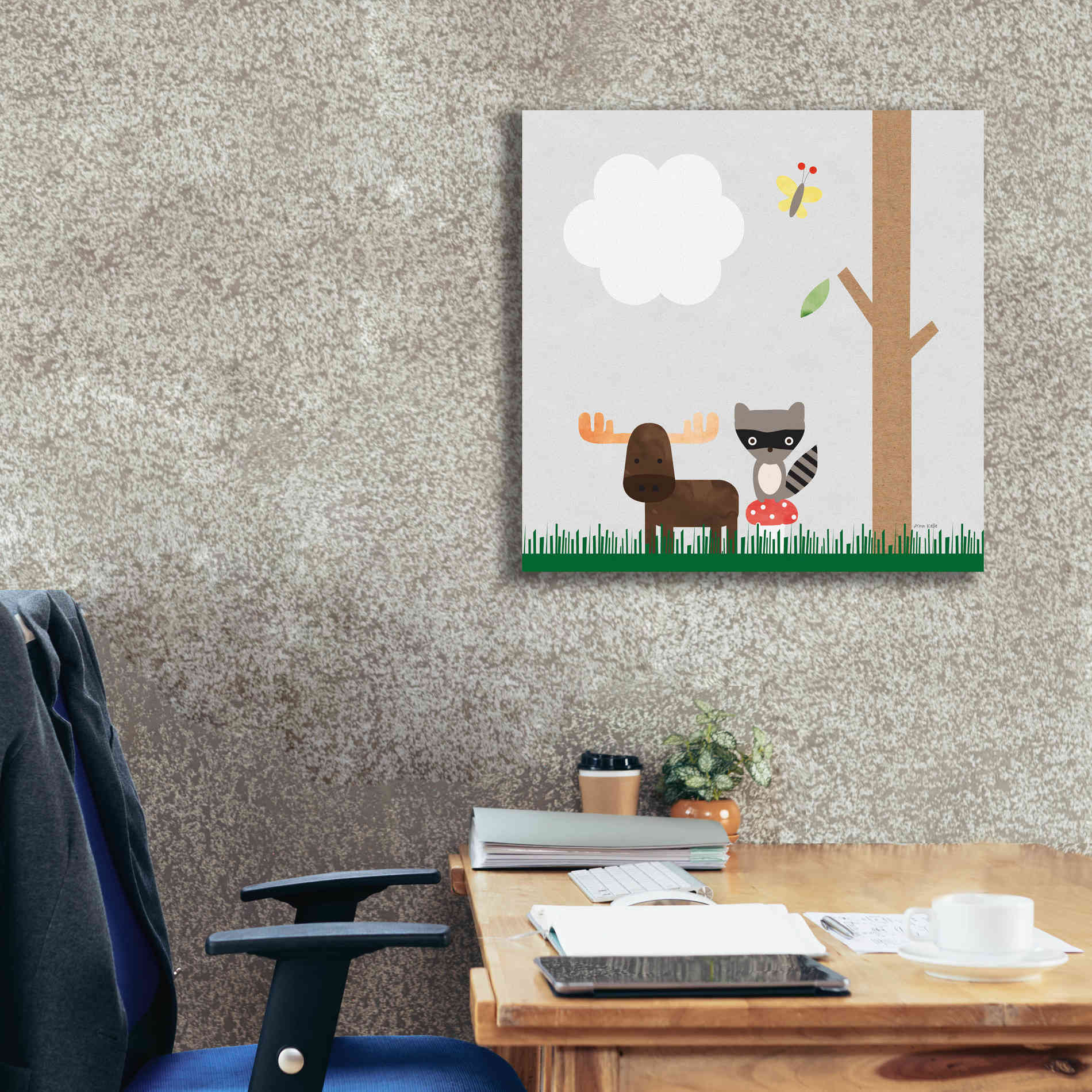 'Woodland Animals I' by Ann Kelle Designs, Canvas Wall Art,26 x 26