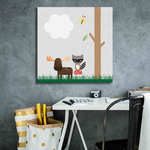 Image of 'Woodland Animals I' by Ann Kelle Designs, Canvas Wall Art,26 x 26