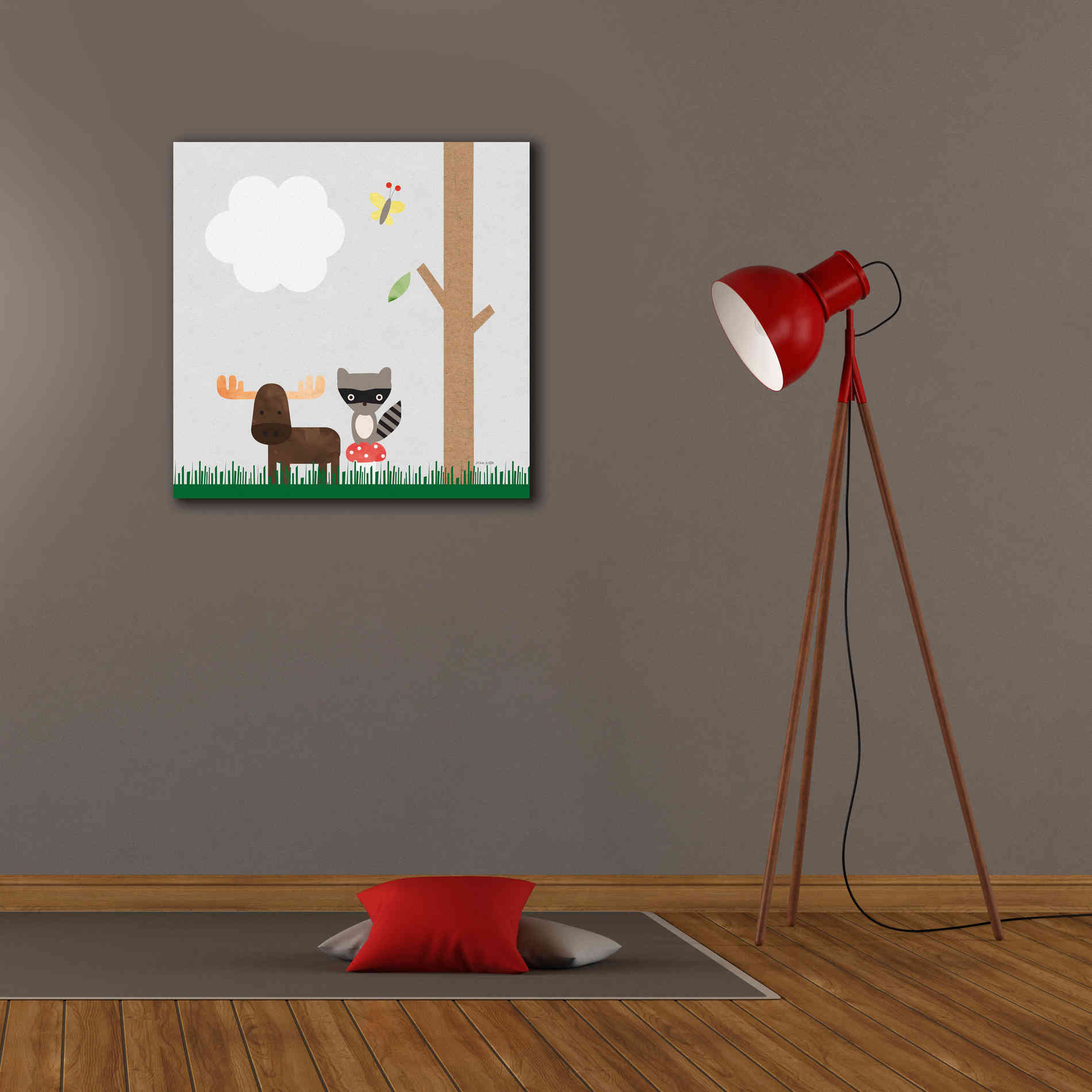 'Woodland Animals I' by Ann Kelle Designs, Canvas Wall Art,26 x 26