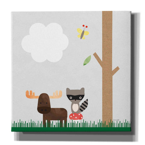 Image of 'Woodland Animals I' by Ann Kelle Designs, Canvas Wall Art,12x12x1.1x0,18x18x1.1x0,26x26x1.74x0,37x37x1.74x0