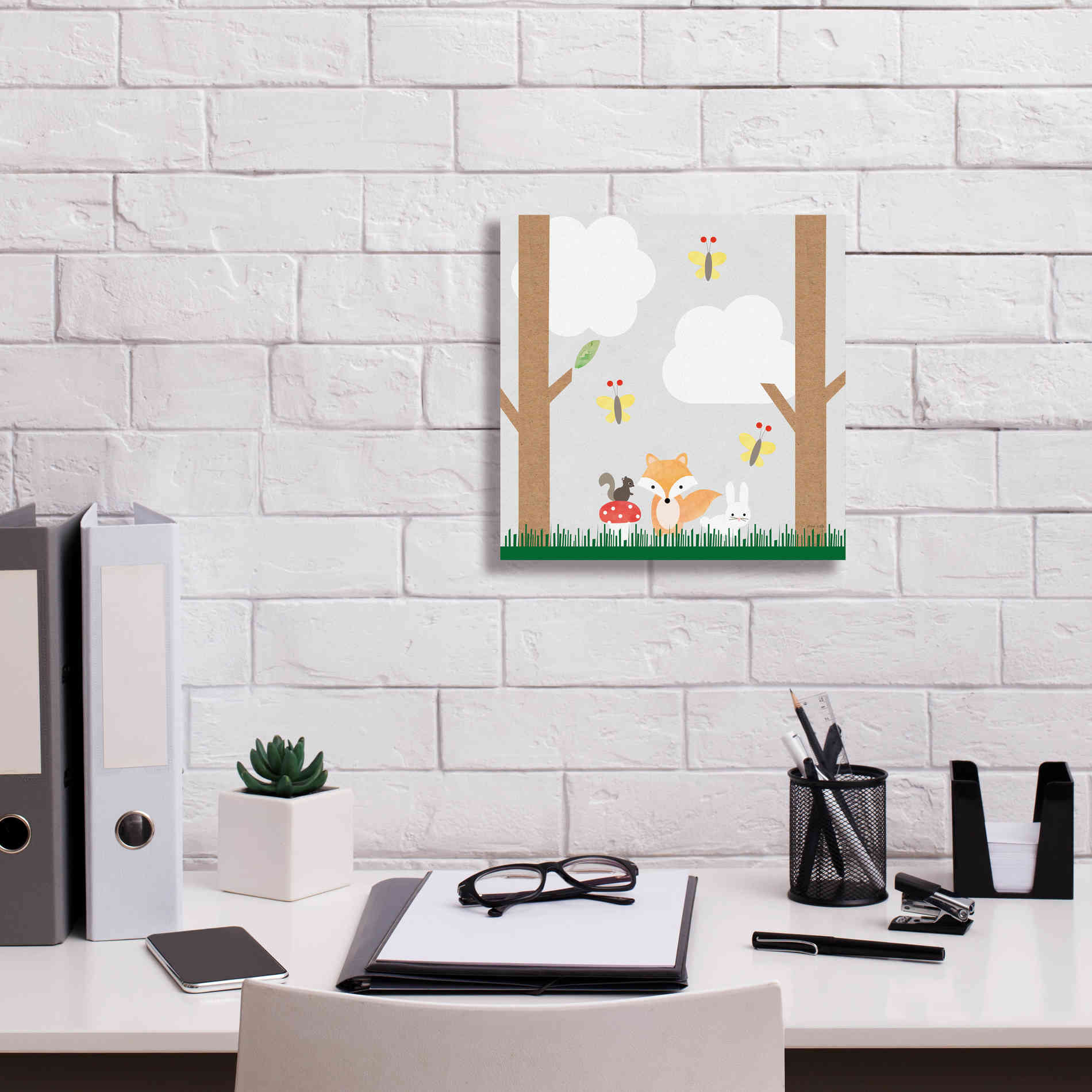 'Woodland Animals II' by Ann Kelle Designs, Canvas Wall Art,12 x 12