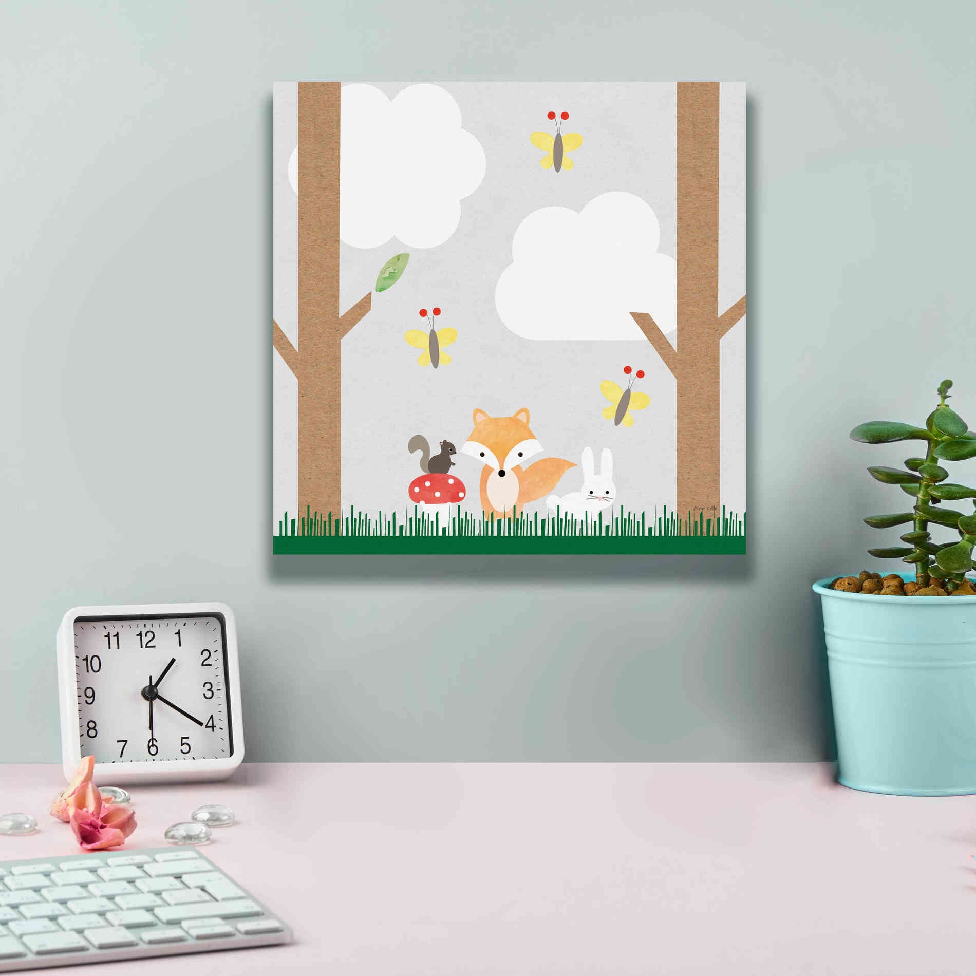 'Woodland Animals II' by Ann Kelle Designs, Canvas Wall Art,12 x 12
