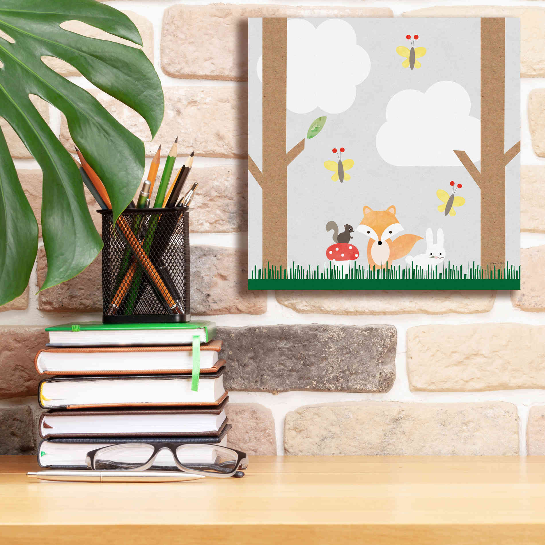 'Woodland Animals II' by Ann Kelle Designs, Canvas Wall Art,12 x 12