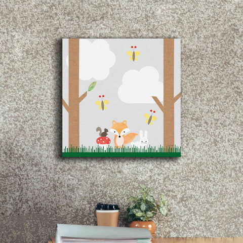Image of 'Woodland Animals II' by Ann Kelle Designs, Canvas Wall Art,18 x 18