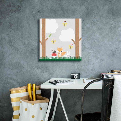 Image of 'Woodland Animals II' by Ann Kelle Designs, Canvas Wall Art,18 x 18