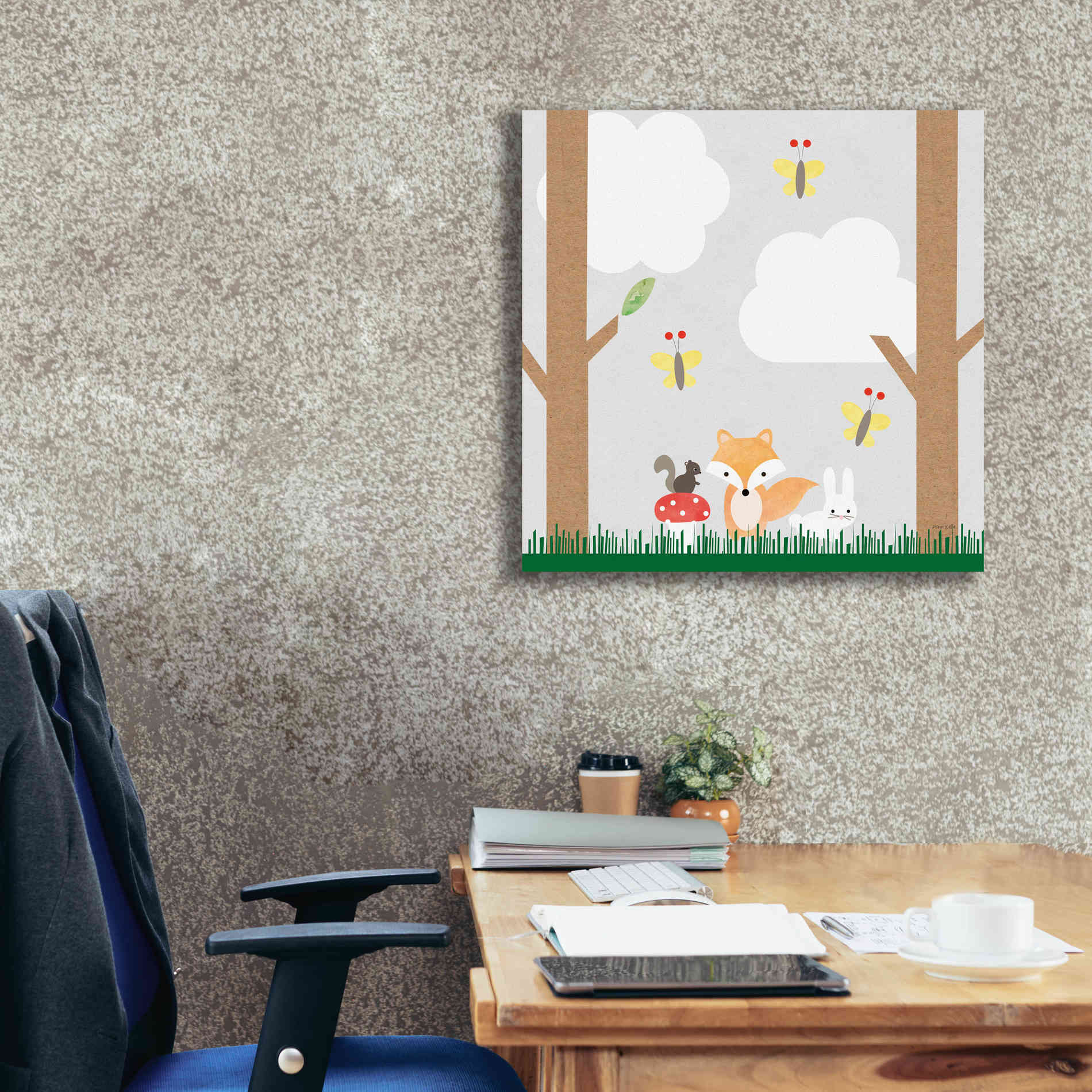 'Woodland Animals II' by Ann Kelle Designs, Canvas Wall Art,26 x 26