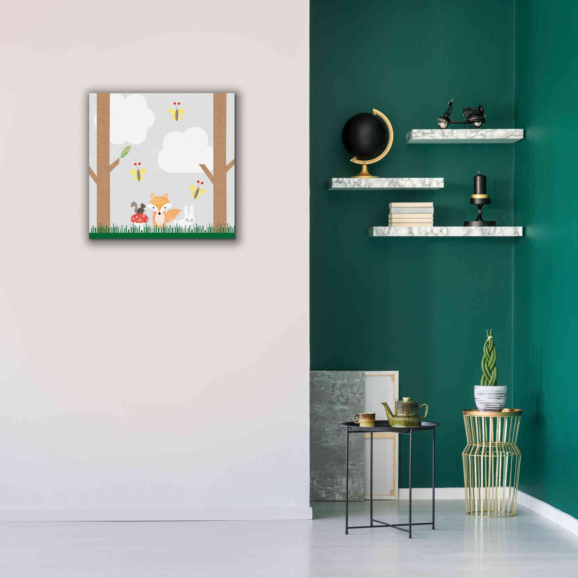 'Woodland Animals II' by Ann Kelle Designs, Canvas Wall Art,26 x 26