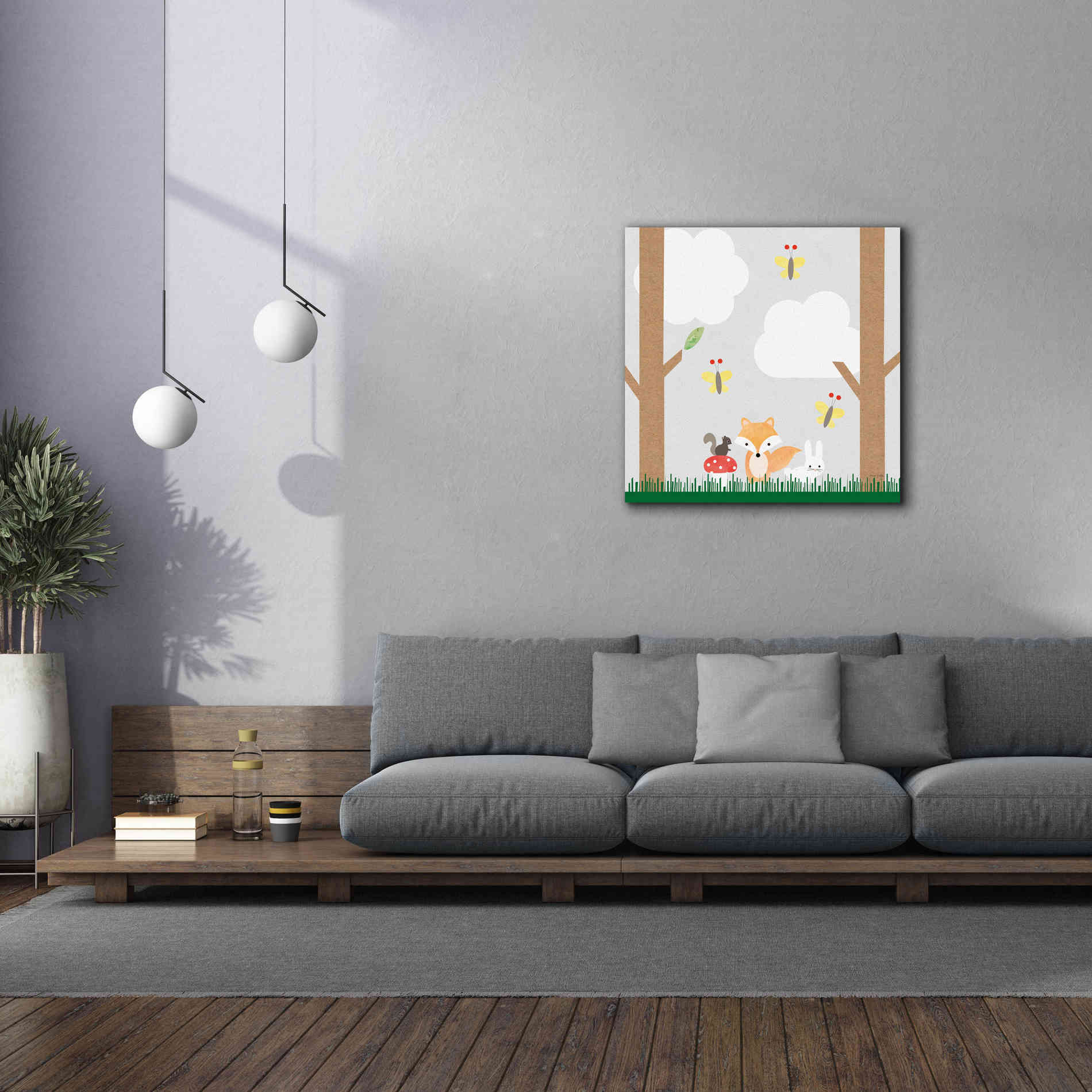 'Woodland Animals II' by Ann Kelle Designs, Canvas Wall Art,37 x 37