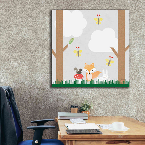 Image of 'Woodland Animals II' by Ann Kelle Designs, Canvas Wall Art,37 x 37
