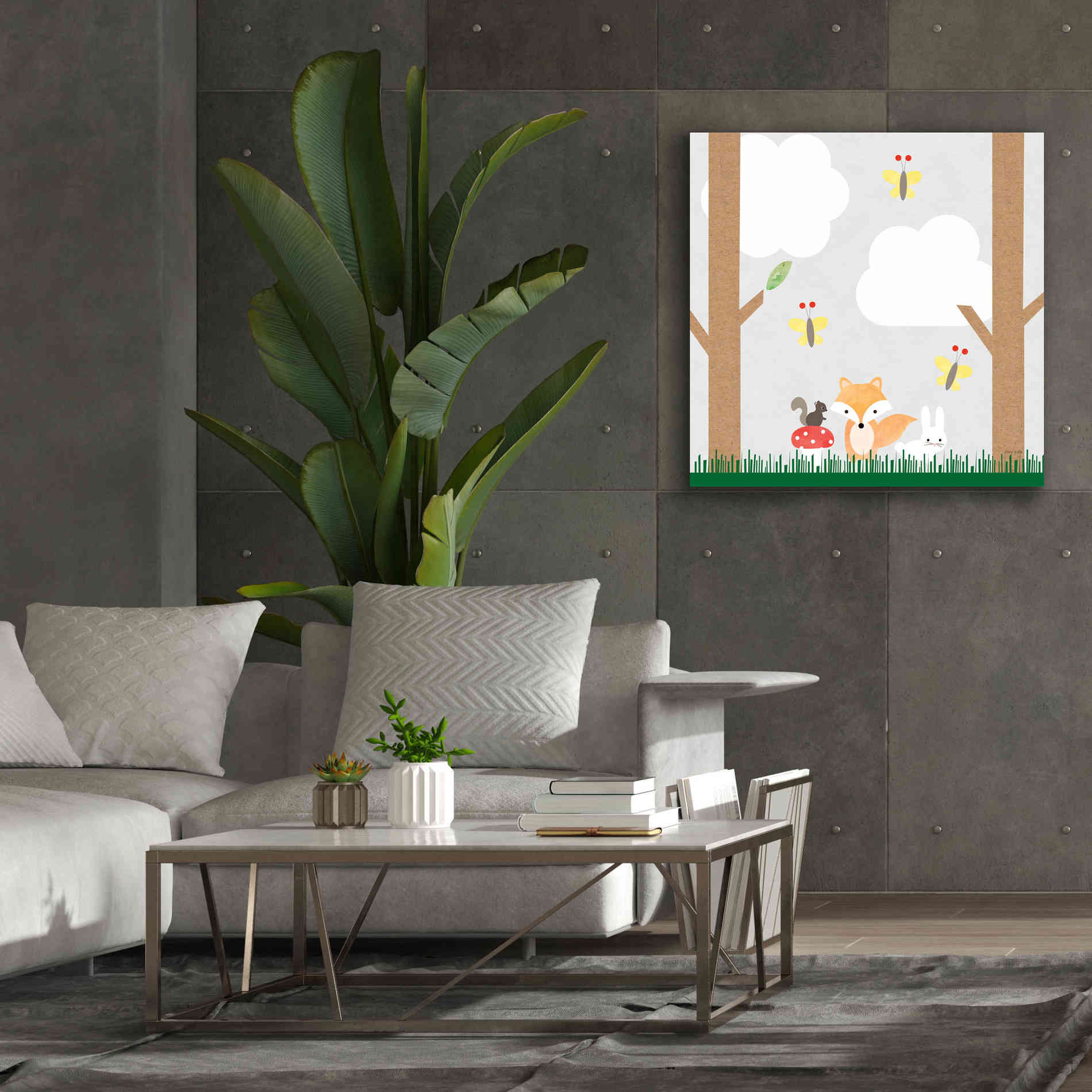 'Woodland Animals II' by Ann Kelle Designs, Canvas Wall Art,37 x 37