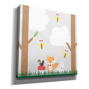 'Woodland Animals II' by Ann Kelle Designs, Canvas Wall Art,12x12x1.1x0,18x18x1.1x0,26x26x1.74x0,37x37x1.74x0