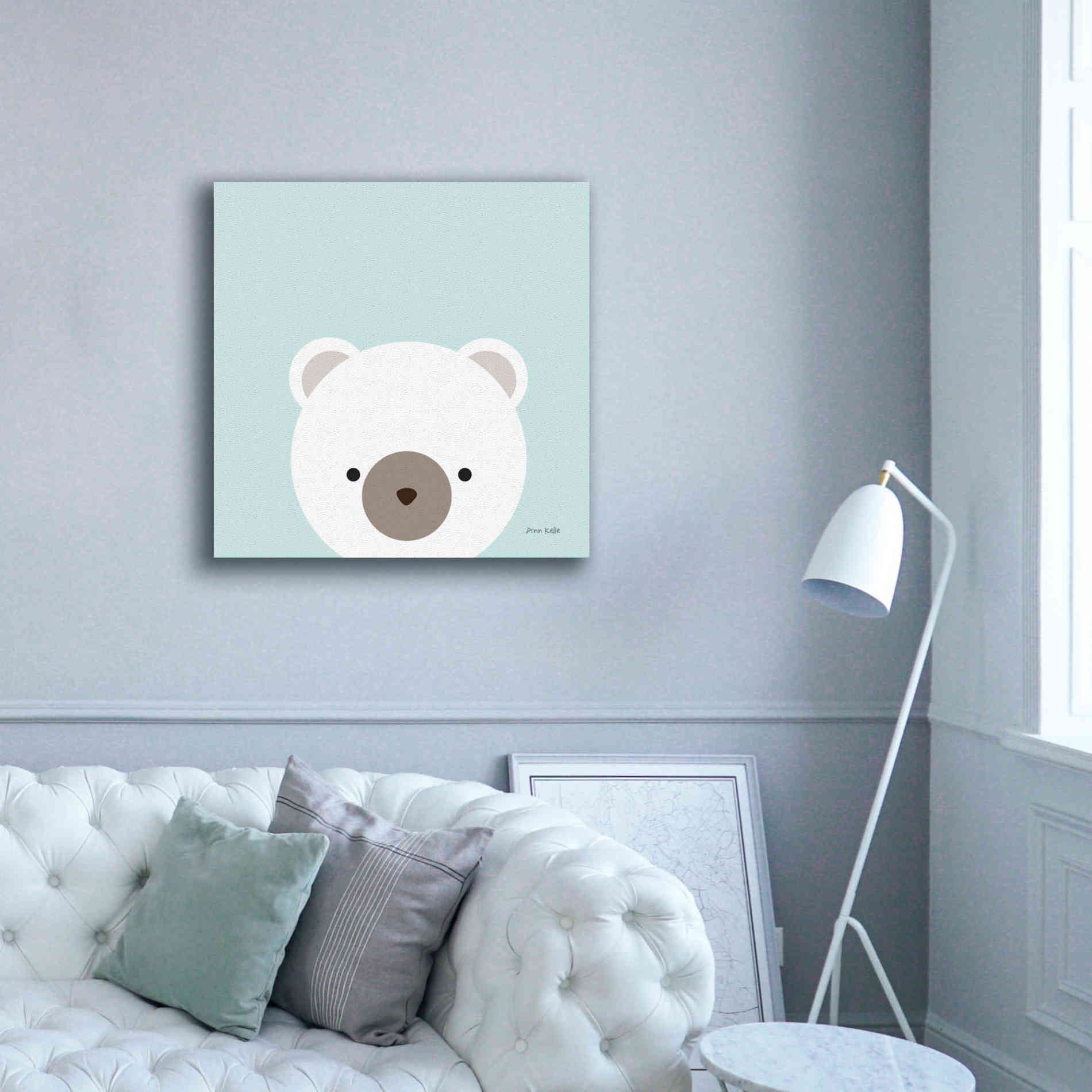 'Cuddly Bear' by Ann Kelle Designs, Canvas Wall Art,37 x 37