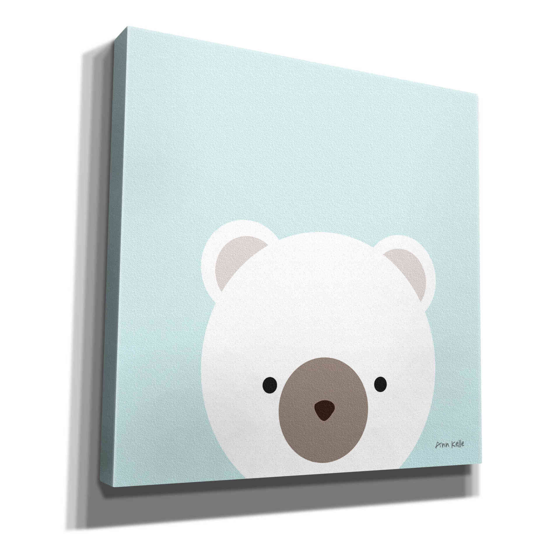 'Cuddly Bear' by Ann Kelle Designs, Canvas Wall Art,12x12x1.1x0,18x18x1.1x0,26x26x1.74x0,37x37x1.74x0