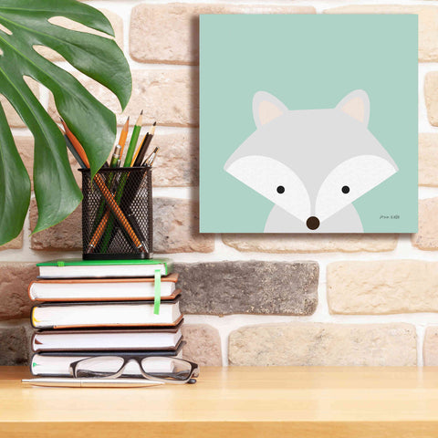 Image of 'Cuddly Fox' by Ann Kelle Designs, Canvas Wall Art,12 x 12