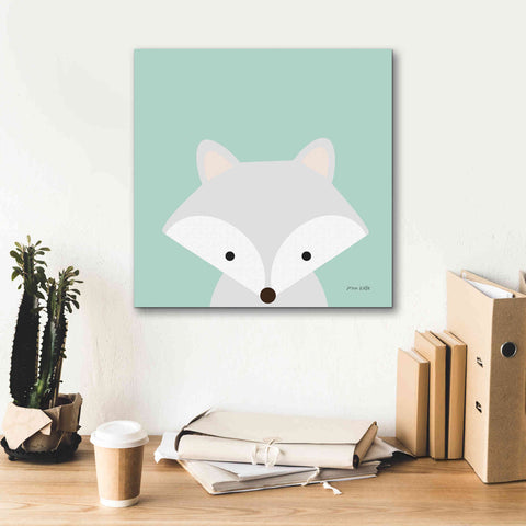 Image of 'Cuddly Fox' by Ann Kelle Designs, Canvas Wall Art,18 x 18