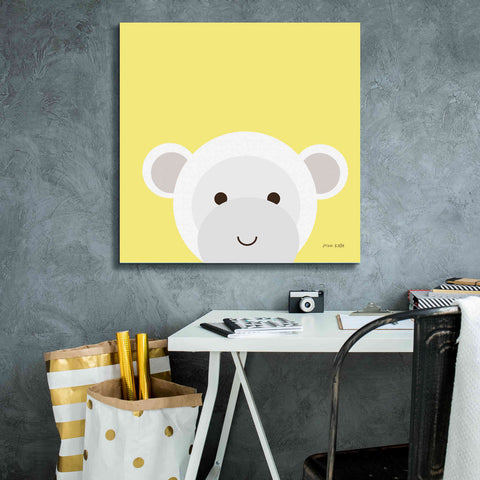 Image of 'Cuddly Monkey' by Ann Kelle Designs, Canvas Wall Art,26 x 26
