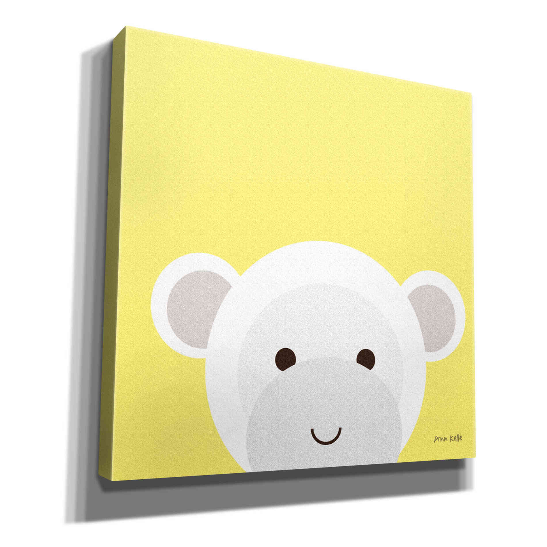 'Cuddly Monkey' by Ann Kelle Designs, Canvas Wall Art,12x12x1.1x0,18x18x1.1x0,26x26x1.74x0,37x37x1.74x0