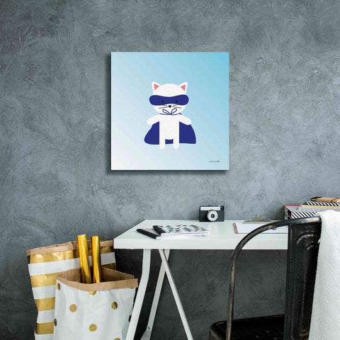 Image of 'Cat Super Hero' by Ann Kelle Designs, Canvas Wall Art,18 x 18