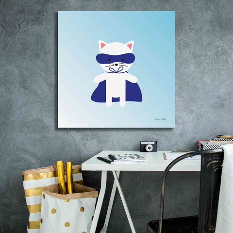 Image of 'Cat Super Hero' by Ann Kelle Designs, Canvas Wall Art,26 x 26