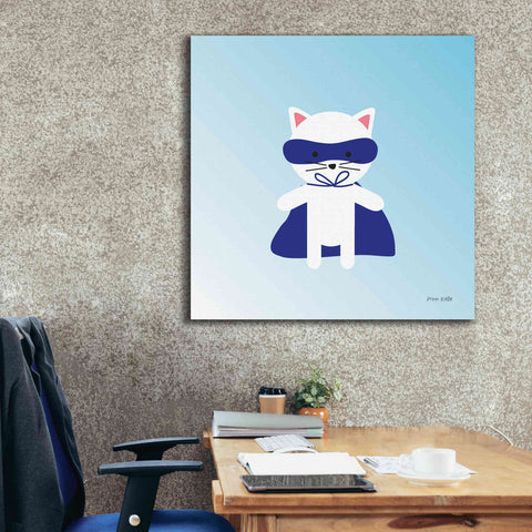 Image of 'Cat Super Hero' by Ann Kelle Designs, Canvas Wall Art,37 x 37
