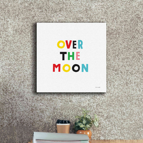 Image of 'Over the Moon' by Ann Kelle Designs, Canvas Wall Art,18 x 18