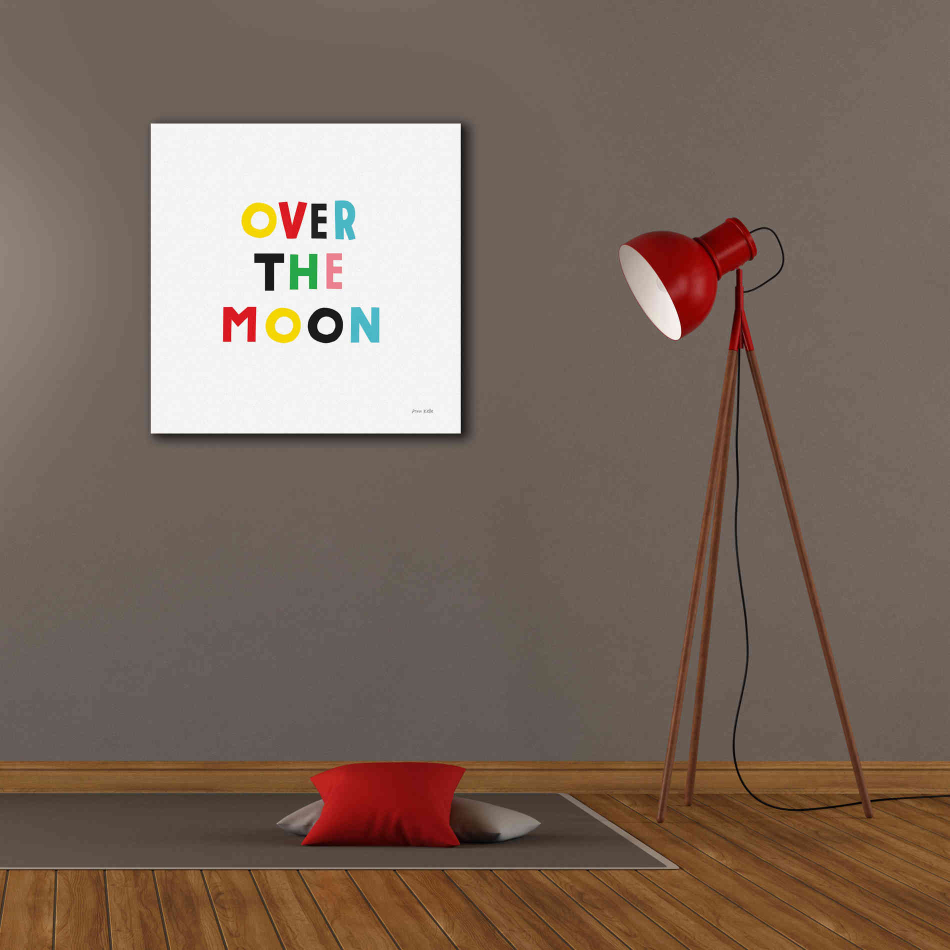 'Over the Moon' by Ann Kelle Designs, Canvas Wall Art,26 x 26