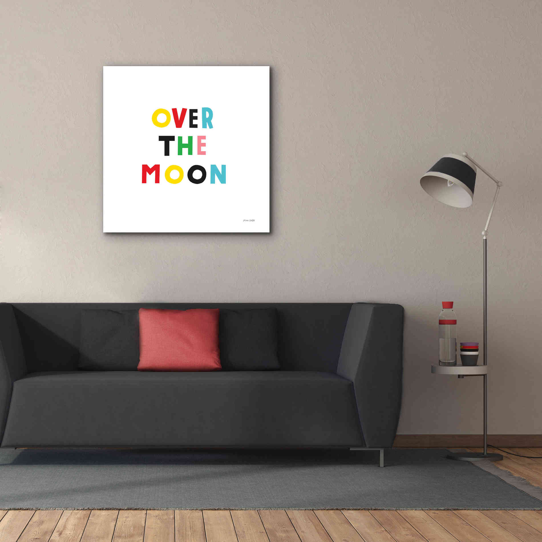 'Over the Moon' by Ann Kelle Designs, Canvas Wall Art,37 x 37