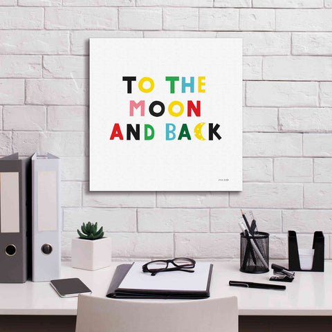 Image of 'To the Moon and Back' by Ann Kelle Designs, Canvas Wall Art,18 x 18