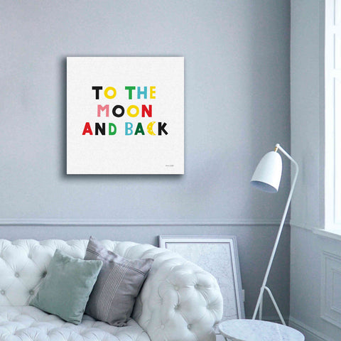Image of 'To the Moon and Back' by Ann Kelle Designs, Canvas Wall Art,37 x 37