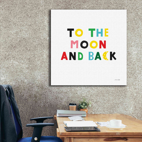 Image of 'To the Moon and Back' by Ann Kelle Designs, Canvas Wall Art,37 x 37