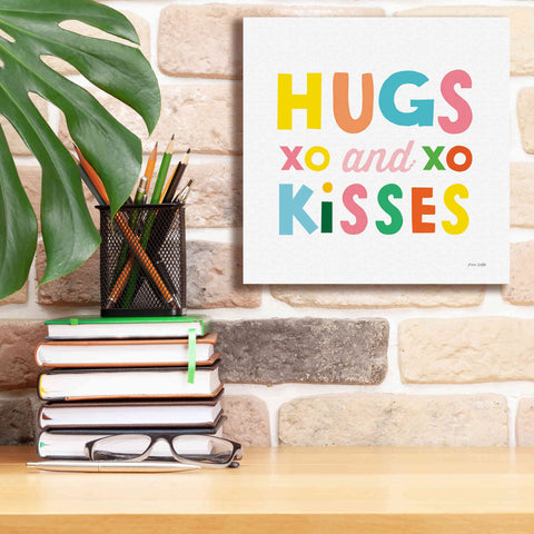 Image of 'Hugs and Kisses' by Ann Kelle Designs, Canvas Wall Art,12 x 12