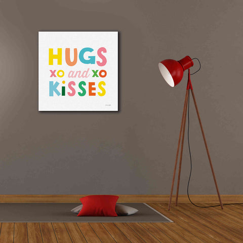 Image of 'Hugs and Kisses' by Ann Kelle Designs, Canvas Wall Art,26 x 26