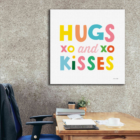 Image of 'Hugs and Kisses' by Ann Kelle Designs, Canvas Wall Art,37 x 37