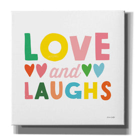 'Love and Laughs' by Ann Kelle Designs, Canvas Wall Art,12x12x1.1x0,18x18x1.1x0,26x26x1.74x0,37x37x1.74x0
