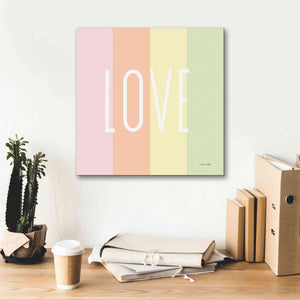 'Love Rainbow' by Ann Kelle Designs, Canvas Wall Art,18 x 18