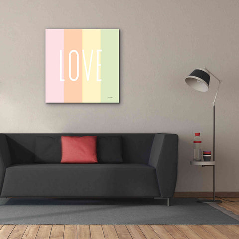 Image of 'Love Rainbow' by Ann Kelle Designs, Canvas Wall Art,37 x 37
