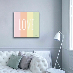 'Love Rainbow' by Ann Kelle Designs, Canvas Wall Art,37 x 37