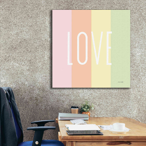 Image of 'Love Rainbow' by Ann Kelle Designs, Canvas Wall Art,37 x 37