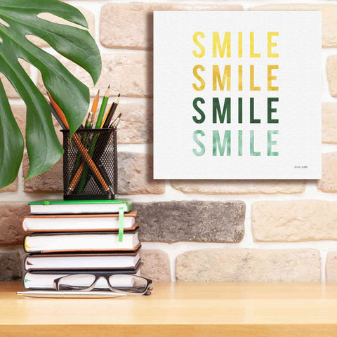 Image of 'Smile Smile' by Ann Kelle Designs, Canvas Wall Art,12 x 12