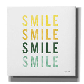 'Smile Smile' by Ann Kelle Designs, Canvas Wall Art,12x12x1.1x0,18x18x1.1x0,26x26x1.74x0,37x37x1.74x0