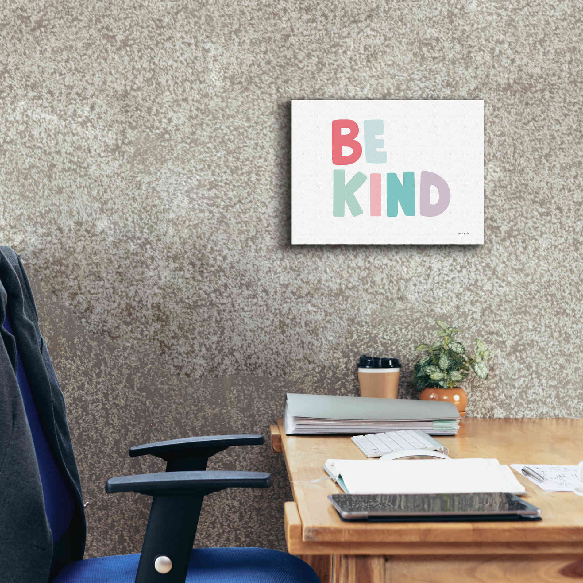 'Be Kind' by Ann Kelle Designs, Canvas Wall Art,16 x 12
